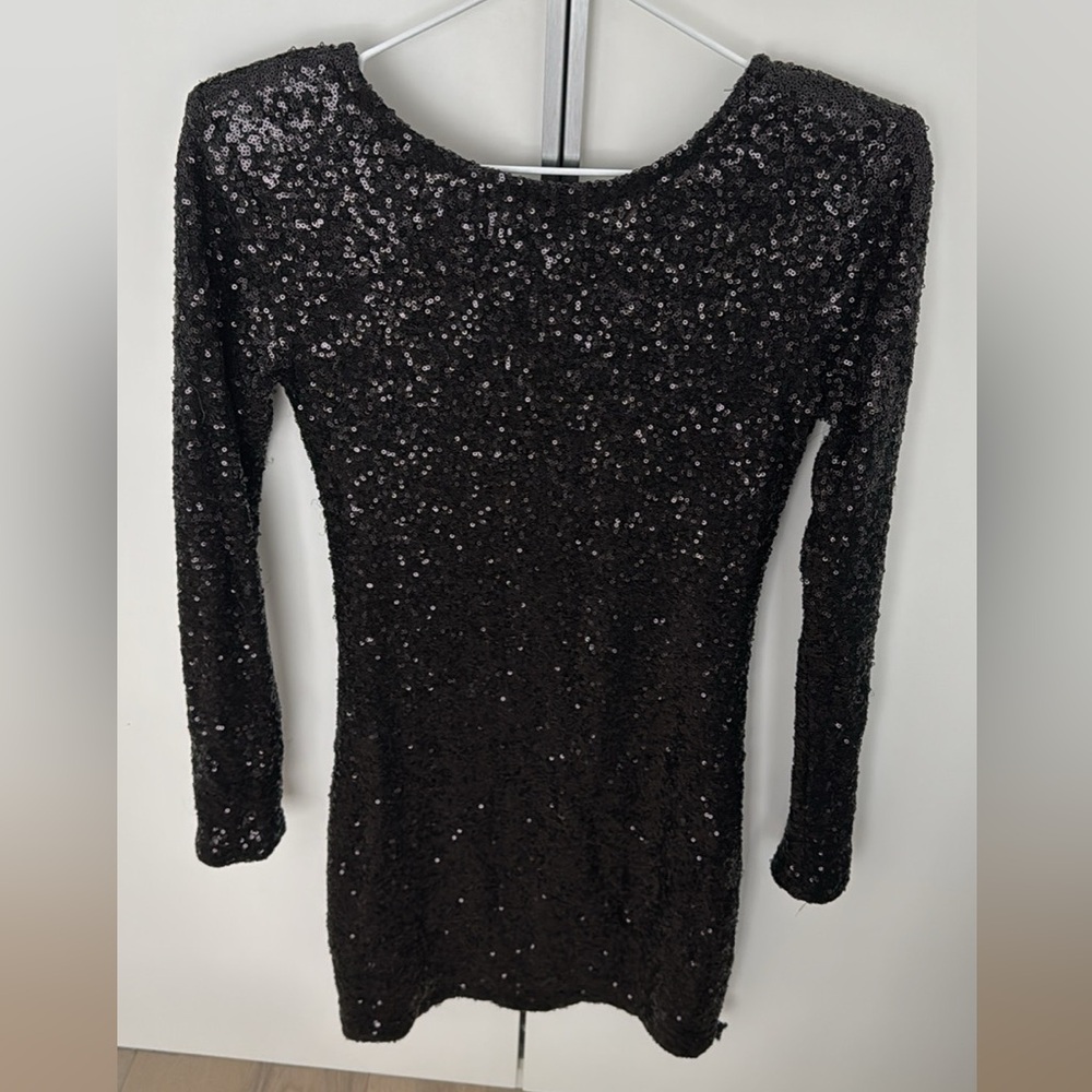 Black sequin dress